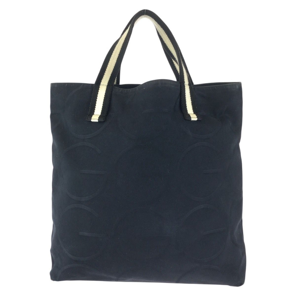 Gucci G Logo Black White Canvas Tote Bag