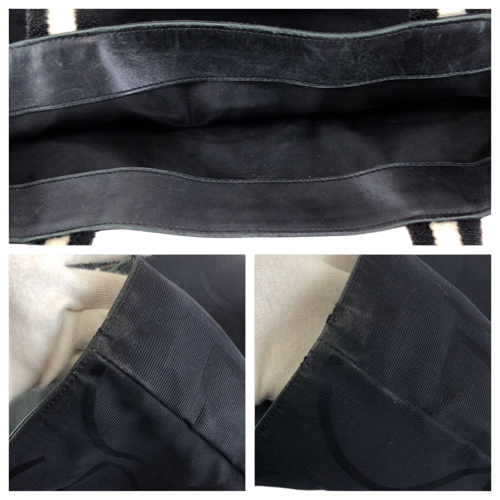 Gucci G Logo Black White Canvas Tote Bag — view 6