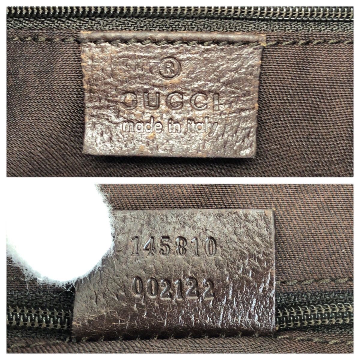 Gucci Sherry Line Beige Brown Silver GG Canvas Tote Shoulder Bag — view 3