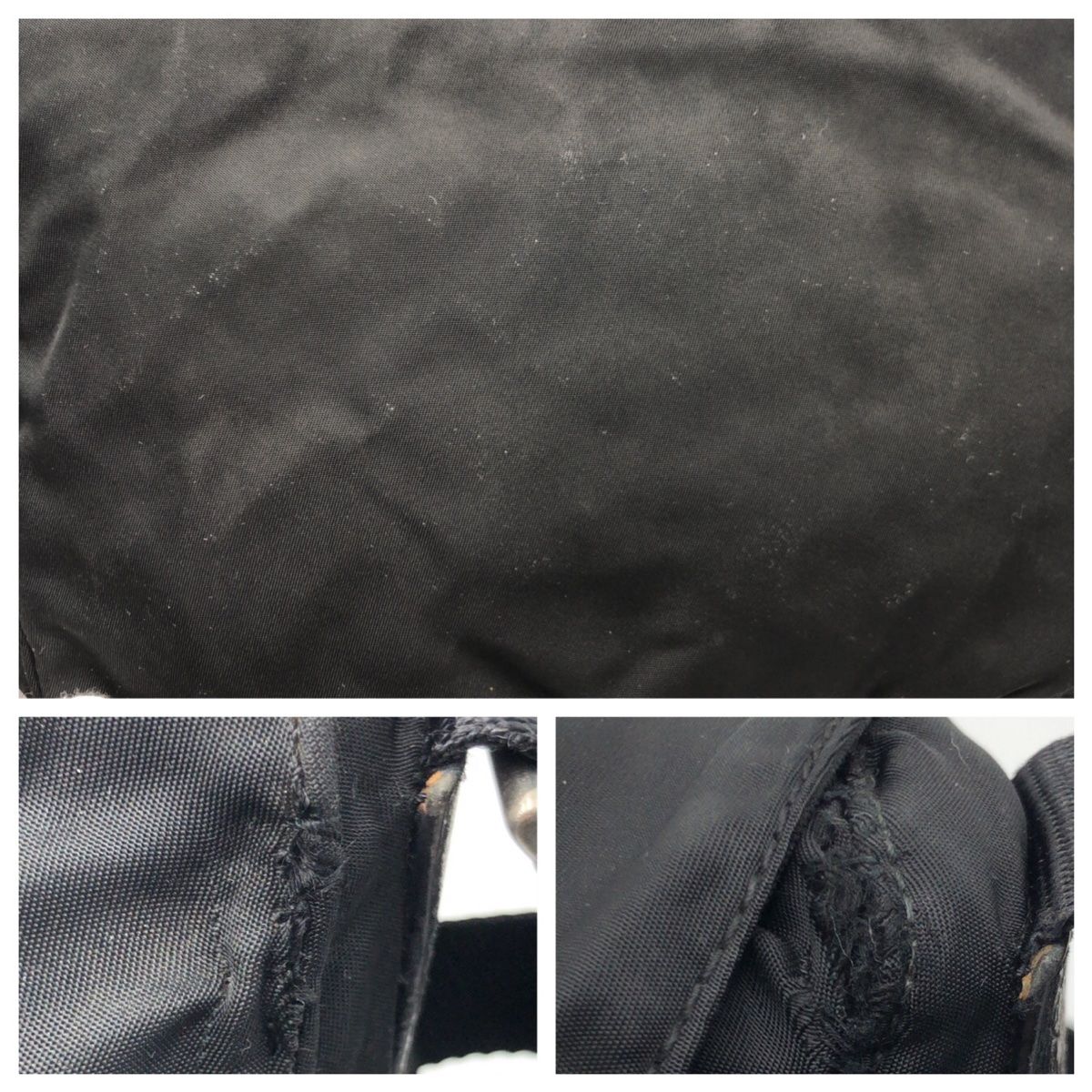 Prada Tessuto Black Silver Nylon Shoulder Bag Pochette — view 7