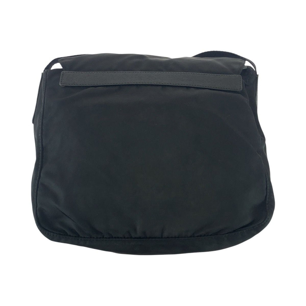Prada Tessuto Black Silver Nylon Shoulder Bag Pochette — view 2