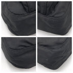 Prada Tessuto Black Silver Nylon Shoulder Bag Pochette — view 4