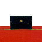 Dior Vintage Logo Honeycomb Pattern Canvas Leather Chain Shoulder Bag Black