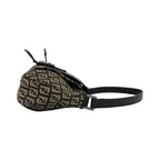 Fendi Zucchino FF Pattern Canvas Leather Shoulder Bag Brown Beige — view 6