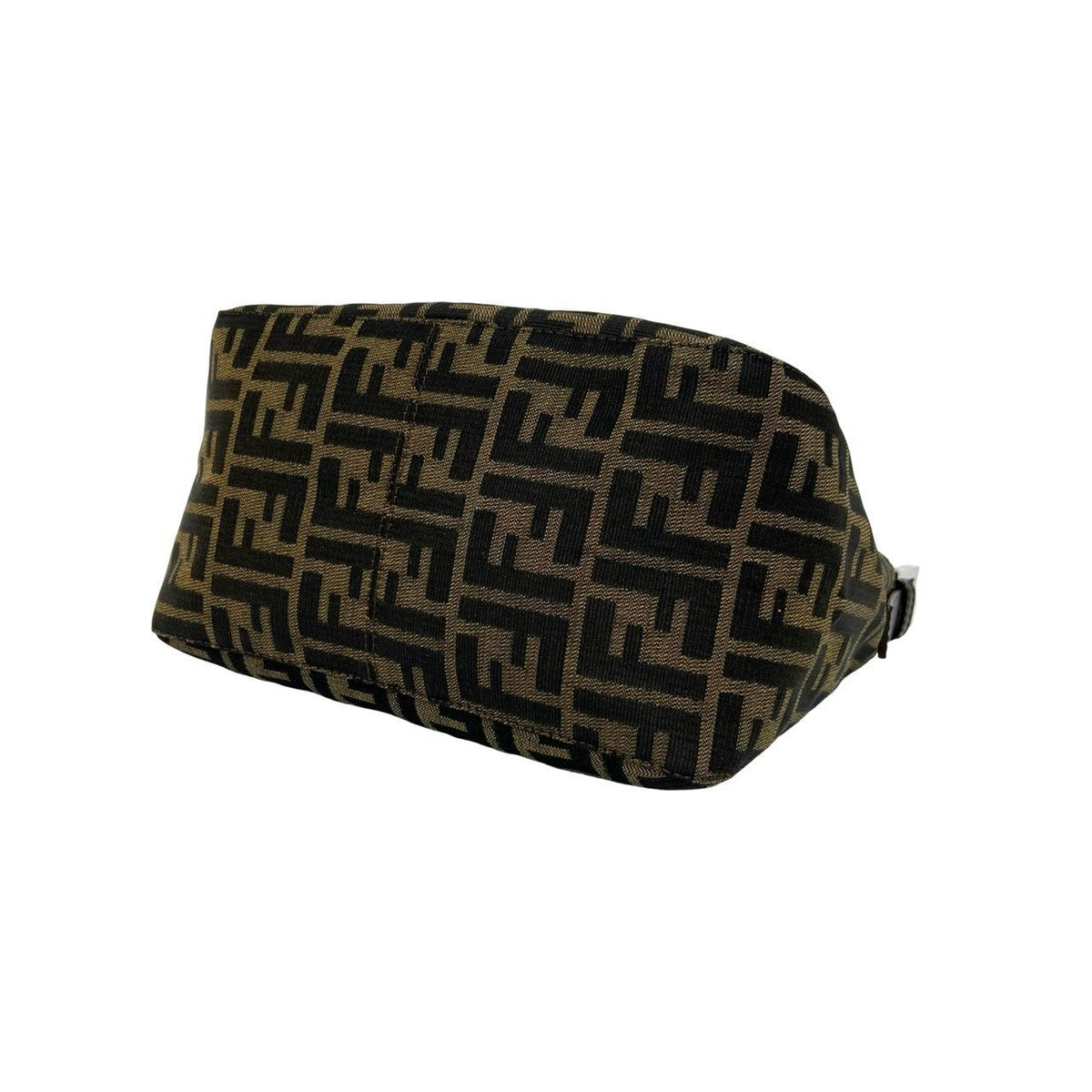 Fendi Zucca FF Pattern Canvas Leather Shoulder Bag Brown Black — view 8