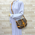 Louis Vuitton Saumur 30 Monogram Shoulder Bag Canvas Brown — view 2
