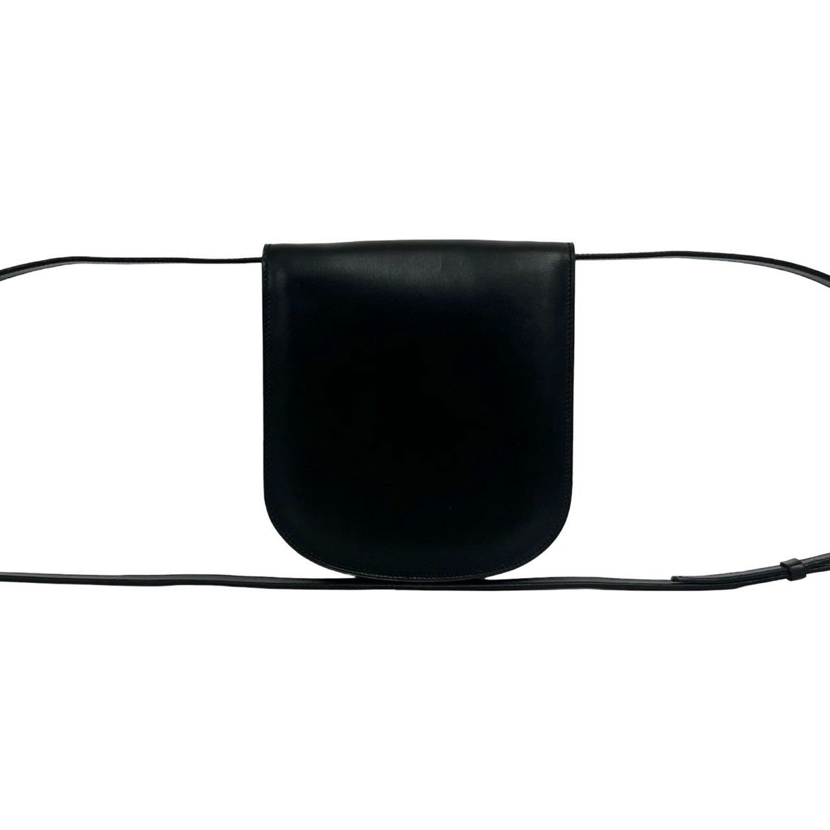 Celine Vintage Circle Calf Leather Mini Shoulder Bag Pochette Black — view 3