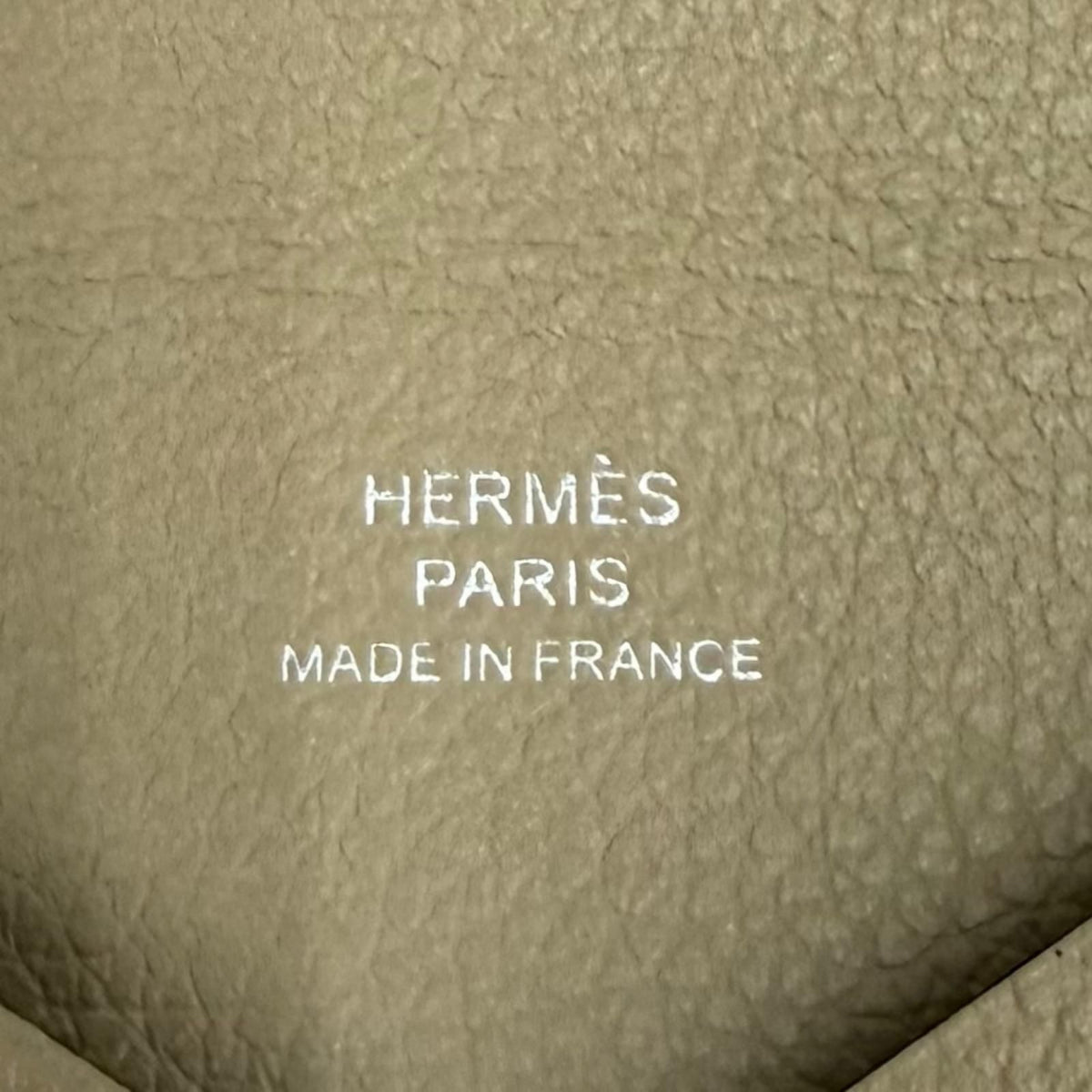 Hermes Calvi Beige Marfa Evercolor Silver Business Card Case — view 8