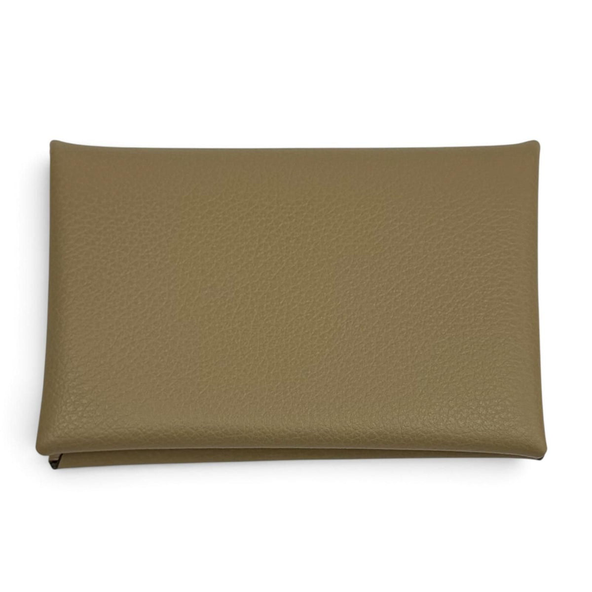 Hermes Calvi Beige Marfa Evercolor Silver Business Card Case — view 3
