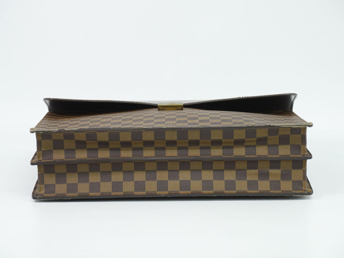 Louis Vuitton LV Altona GM Damier Ebene Business Bag Handbag Brown Bag — view 3