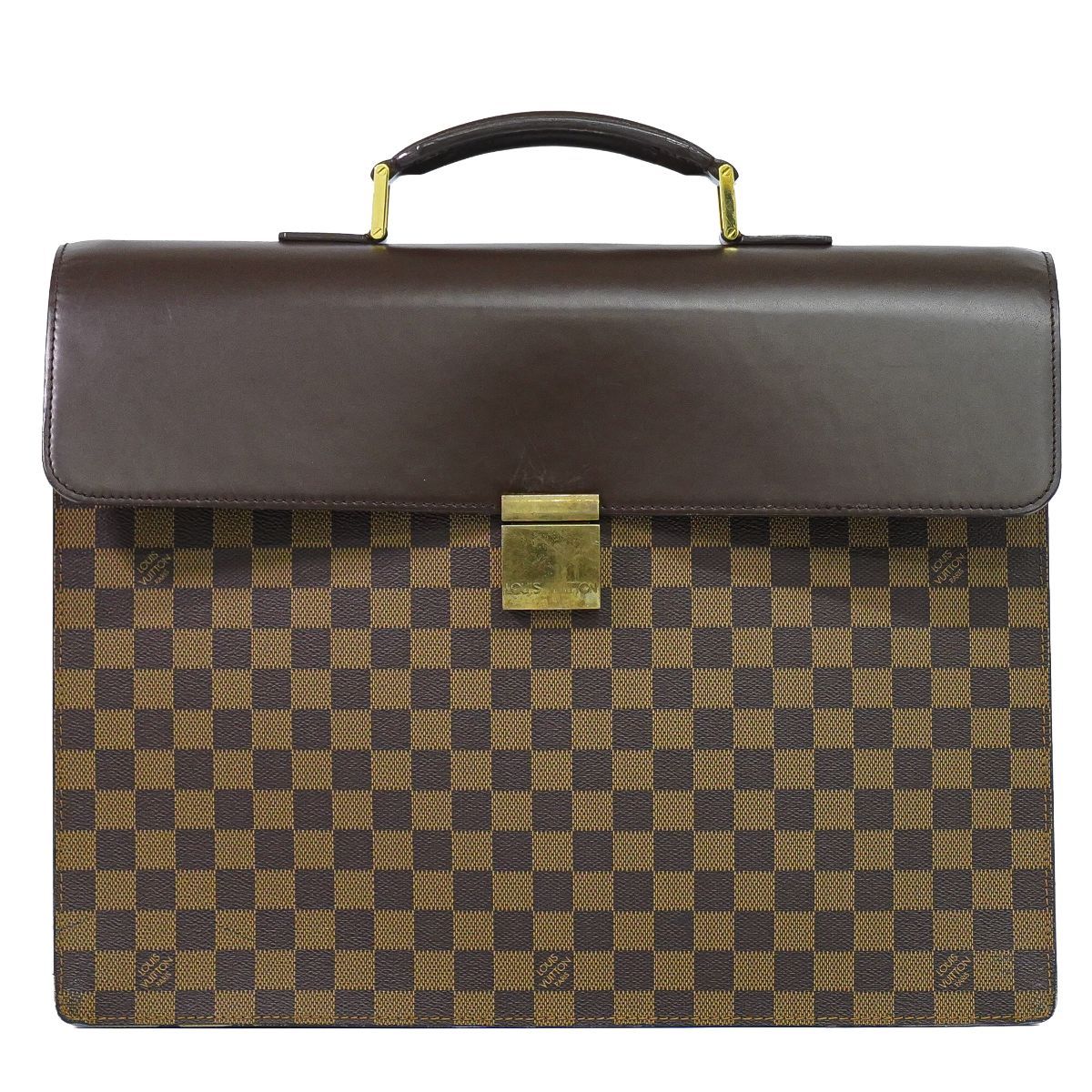 Louis Vuitton LV Altona GM Damier Ebene Business Bag Handbag Brown Bag