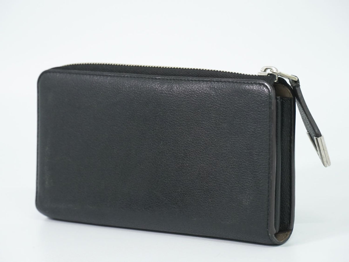 Louis Vuitton LV Portefeuille Comet Leather L-shaped Zipper Wallet Noir Black — view 2