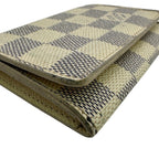 Louis Vuitton Damier Azur Envelope Business Card Holder Leather White Case — view 4