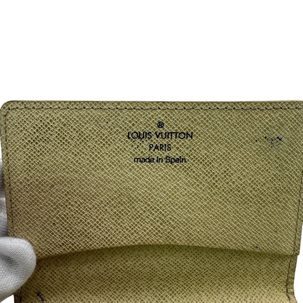 Louis Vuitton Damier Azur Envelope Business Card Holder Leather White Case — view 8