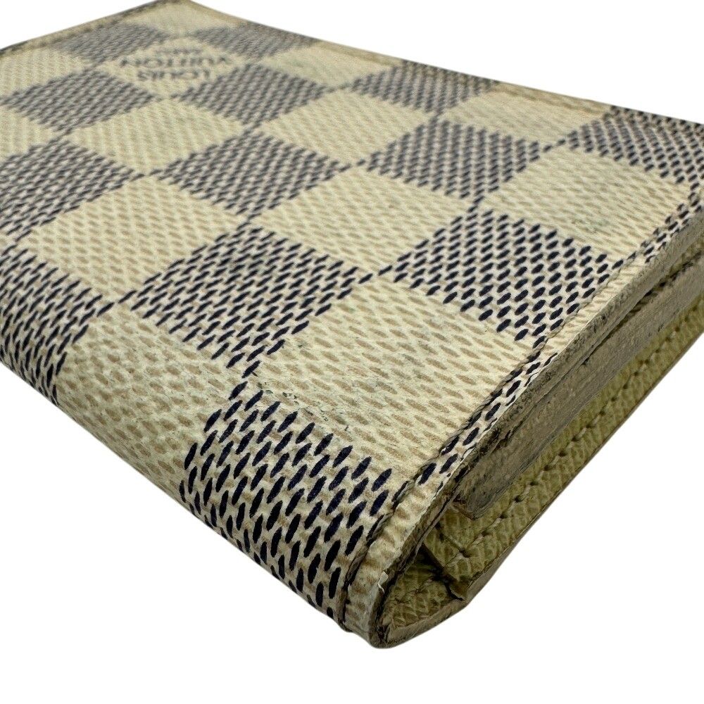 Louis Vuitton Damier Azur Envelope Business Card Holder Leather White Case — view 5