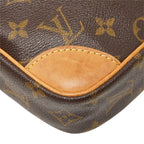 Louis Vuitton Monogram Danube Crossbody Shoulder Bag Brown Leather — view 6