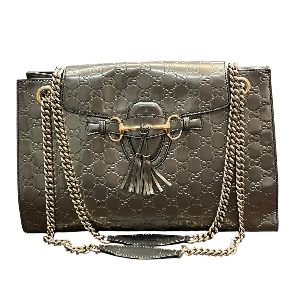 Gucci Horsebit Emily Guccissima Shoulder Bag Leather