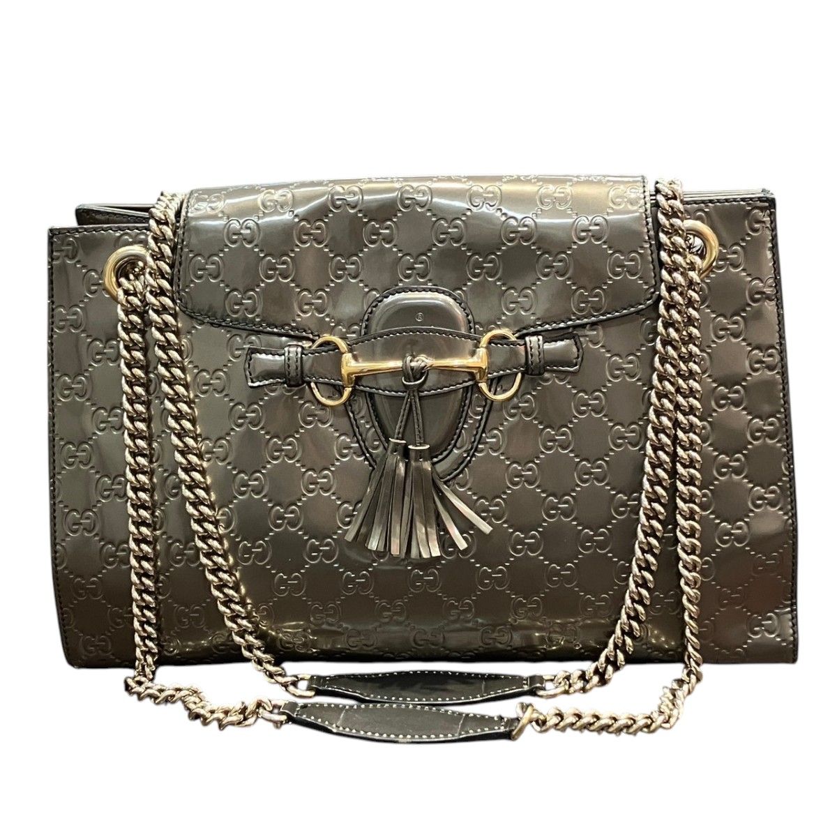 Gucci Horsebit Emily Guccissima Shoulder Bag Leather