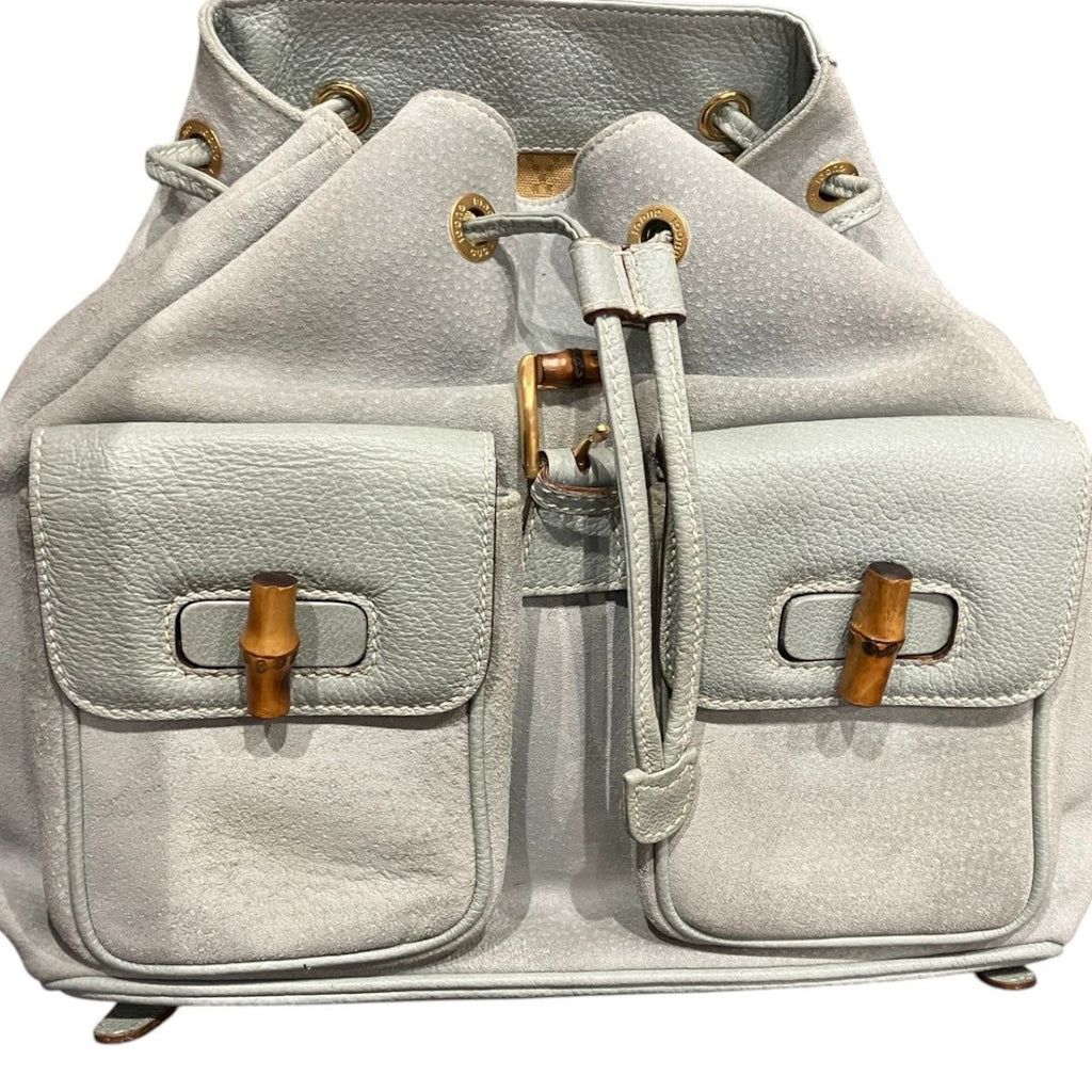 Gucci Bamboo Backpack Suede Leather — view 6
