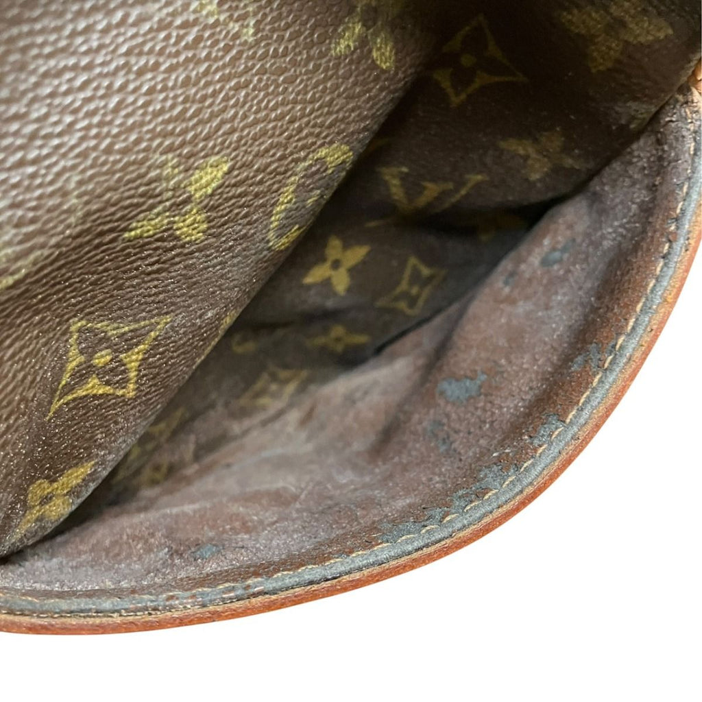 Louis Vuitton Danube Monogram Shoulder Bag Canvas Vachetta Leather — view 8