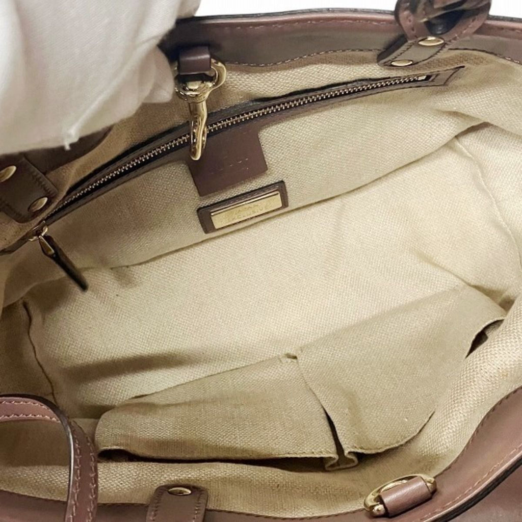 Gucci Craft Tote Bag Canvas Leather — view 7