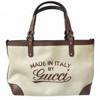 Gucci Craft Tote Bag Canvas Leather