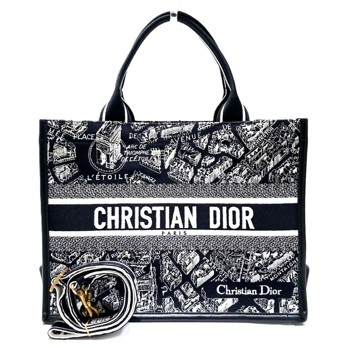 Dior Book Tote Bag Medium Cotton Canvas
