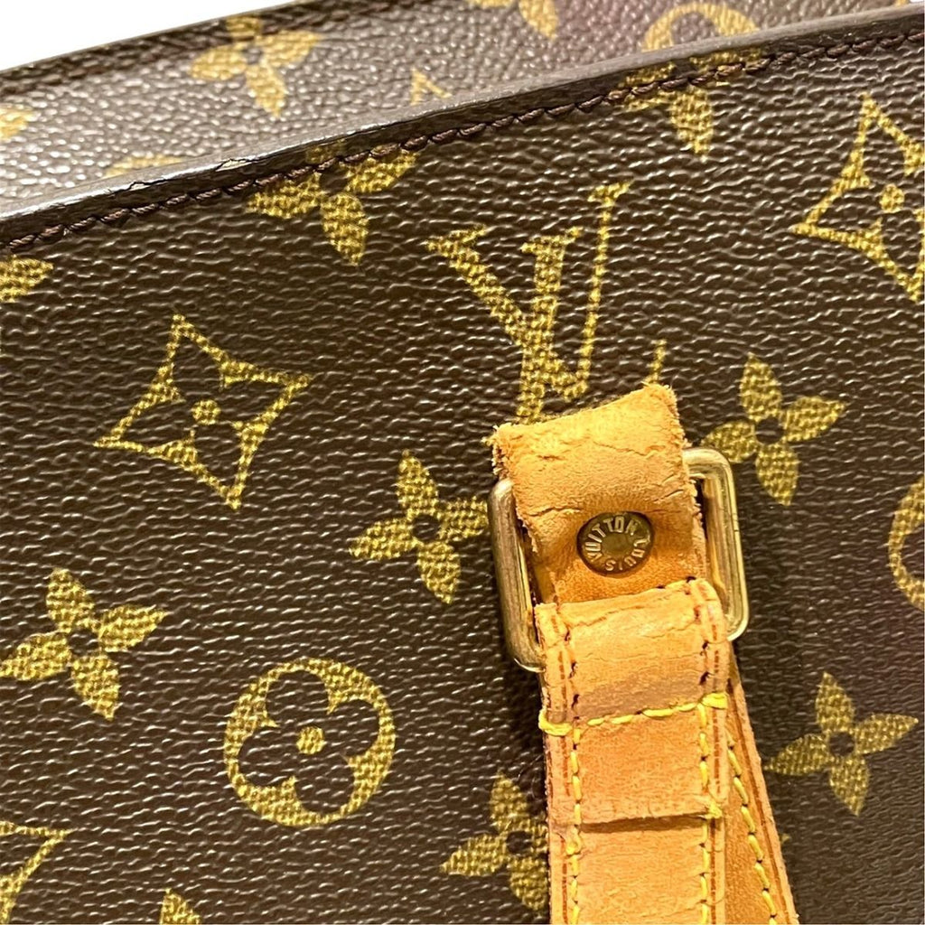 Louis Vuitton Monogram Tote Bag Canvas Vachetta Leather — view 8