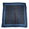 Hermes Carre Geant Cashmere Silk Chain All Over Print Large Shawl Scarf Navy