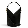 Saint Laurent Leather Top Handle 2-Way Shoulder Bag Black