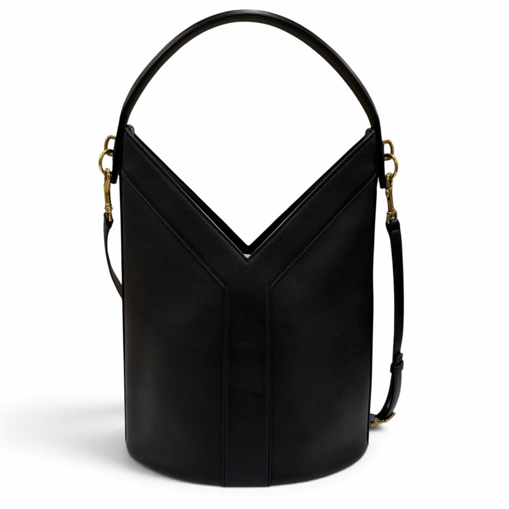 Saint Laurent Leather Top Handle 2-Way Shoulder Bag Black — view 4