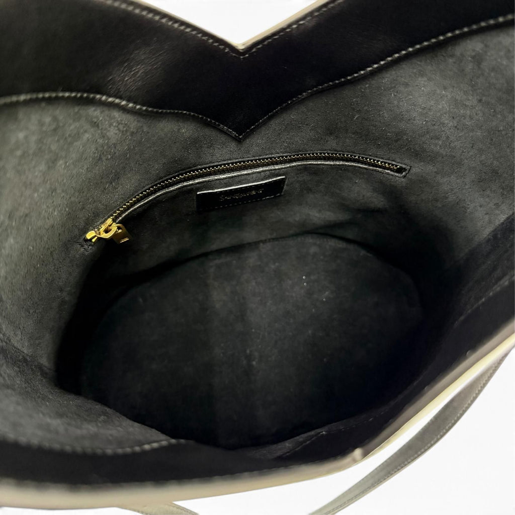 Saint Laurent Leather Top Handle 2-Way Shoulder Bag Black — view 7