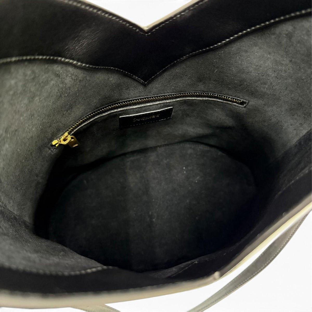 Saint Laurent Leather Top Handle 2-Way Shoulder Bag Black — view 7