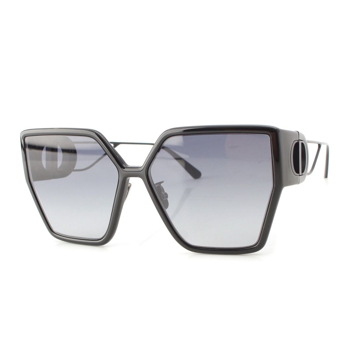 Dior 30 Montaigne BU Smoke Square Sunglasses Eyewear Black 61 16‐130