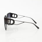 Dior 30 Montaigne BU Smoke Square Sunglasses Eyewear Black 61 16‐130 — view 3