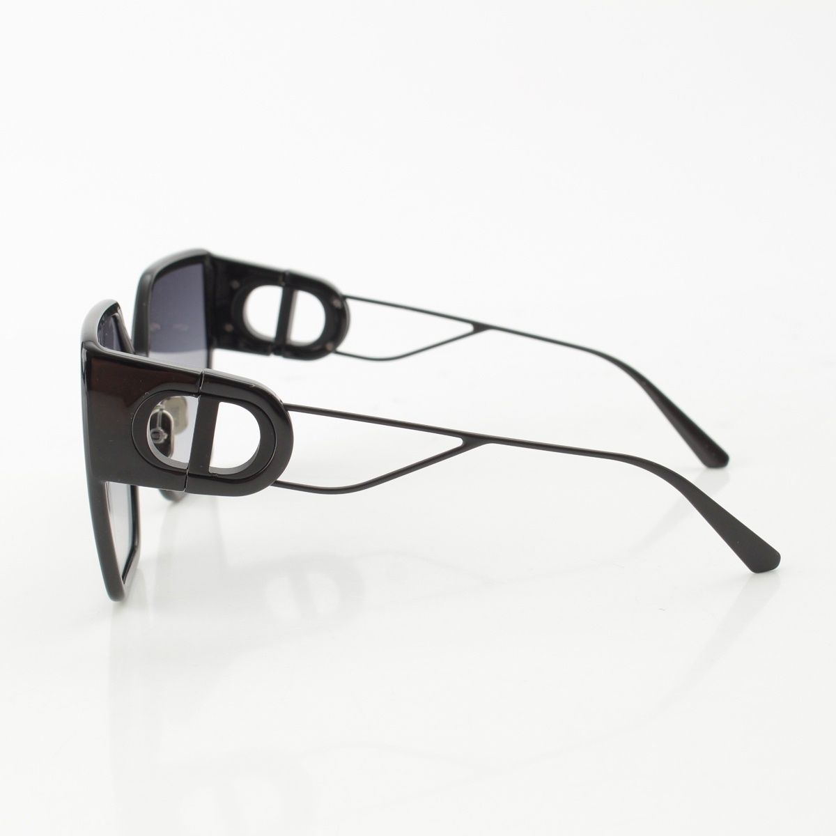 Dior 30 Montaigne BU Smoke Square Sunglasses Eyewear Black 61 16‐130 — view 3
