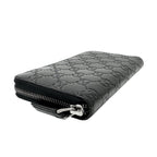 Gucci Wallet Guccissima Leather Black Zip Around Logo — view 3