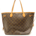 Louis Vuitton Neverfull MM Monogram Tote Bag Canvas Brown