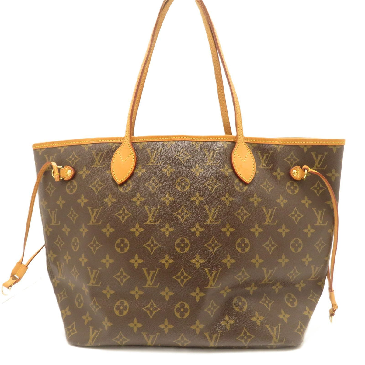 Louis Vuitton Neverfull MM Monogram Tote Bag Canvas Brown — view 3