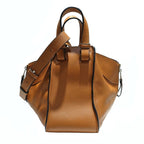 Loewe Hammock Small Brown Camel 2-Way Shoulder Bag Silver — view 2
