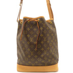 Louis Vuitton Noe Monogram Shoulder Bag Canvas Brown