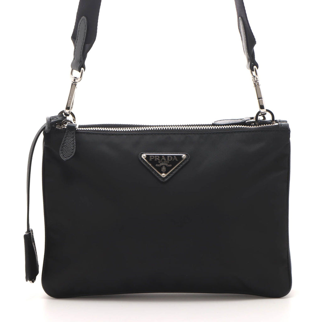 Prada Re Edition 2000 2-Way Bag Nylon Saffiano Shoulder Black