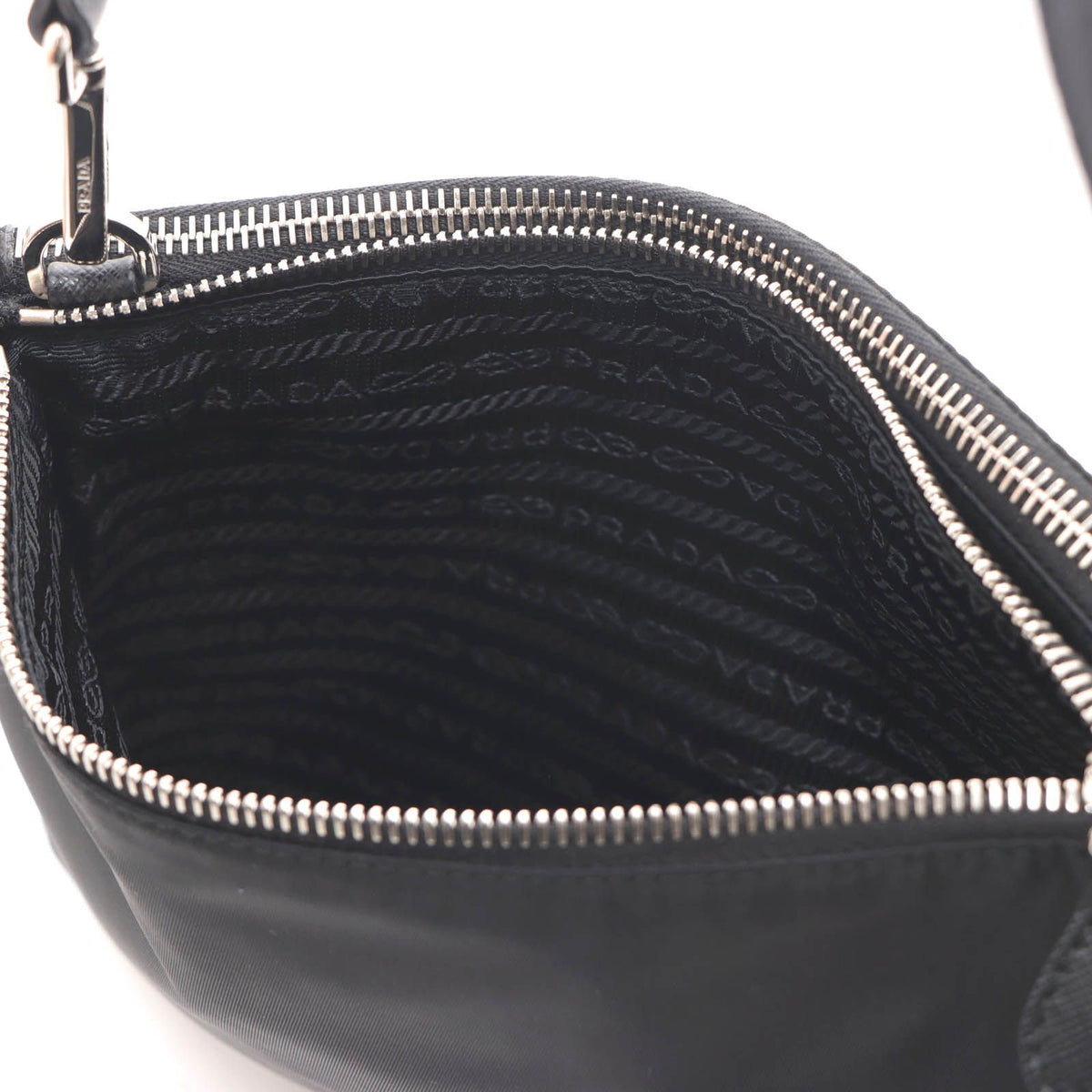 Prada Re Edition 2000 2-Way Bag Nylon Saffiano Shoulder Black — view 8