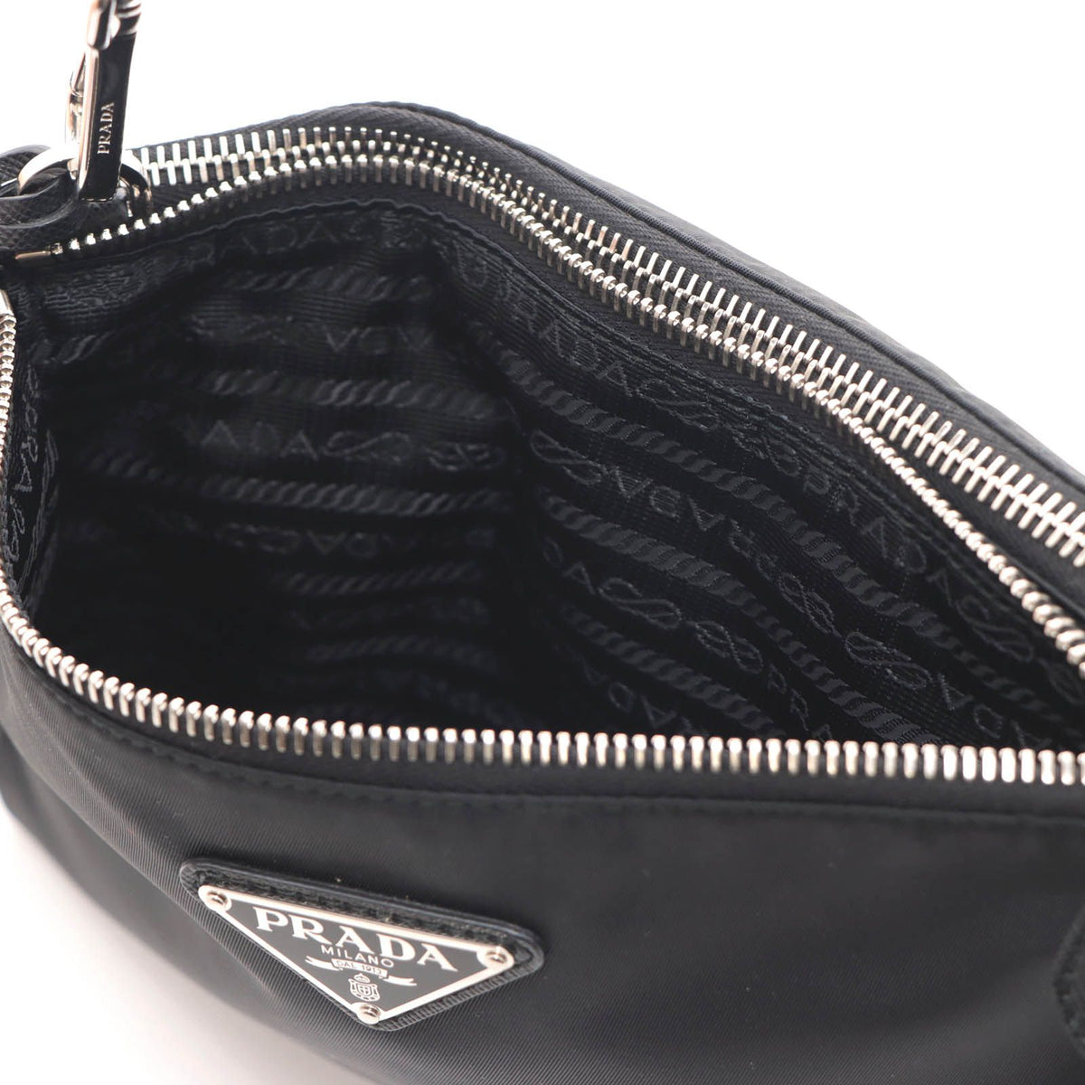 Prada Re Edition 2000 2-Way Bag Nylon Saffiano Shoulder Black — view 7