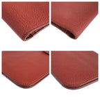 Hermes Dogon Long Rouge Grenat Red Silver Togo Wallet — view 7