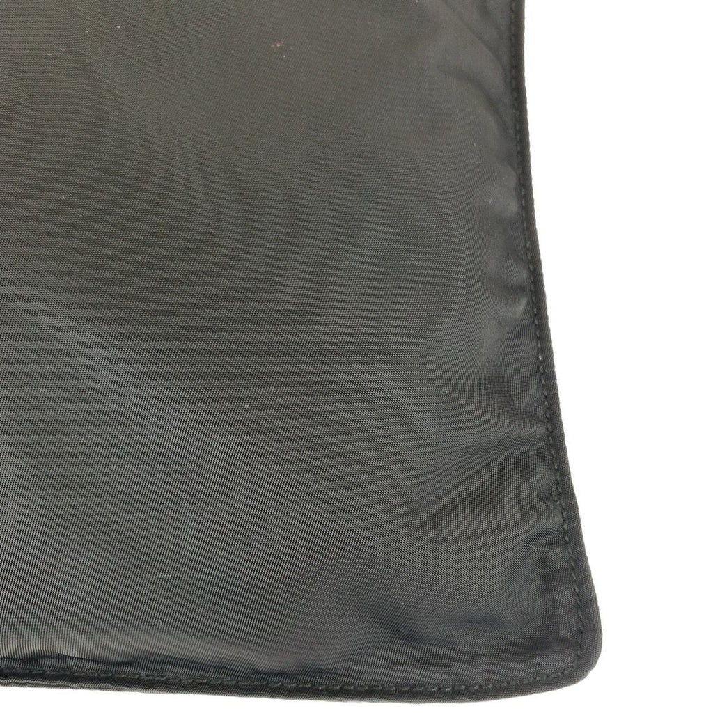 Prada Tessuto Black Silver Nylon Shoulder Bag — view 6