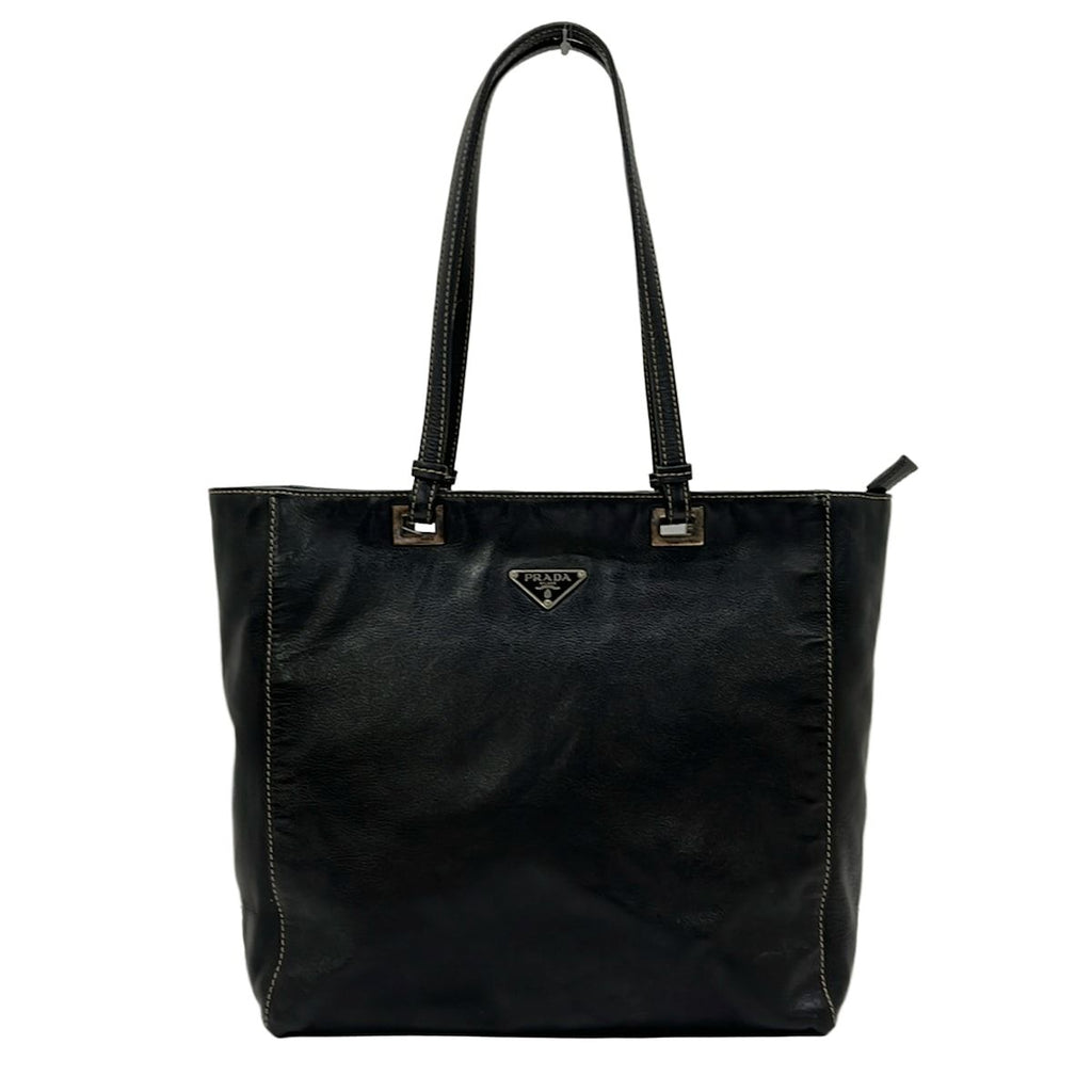 Prada Shoulder Bag Black Leather