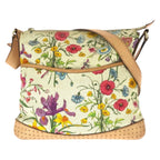 Gucci Flora Multicolor Gold Canvas Leather Shoulder Bag