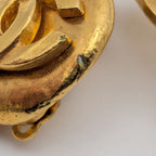 Chanel Single Earrings CC Logo Swing Gold 97P Vintage — view 5