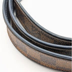 Louis Vuitton Ceinture Sidney Damier Belt Logo Silver Brown Navy — view 2